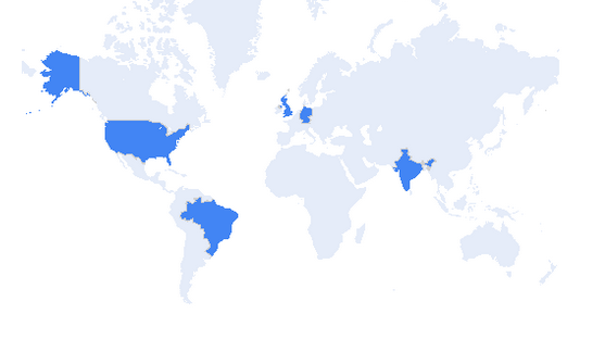 Southampton Hackney Association website gets traffic from all around the world